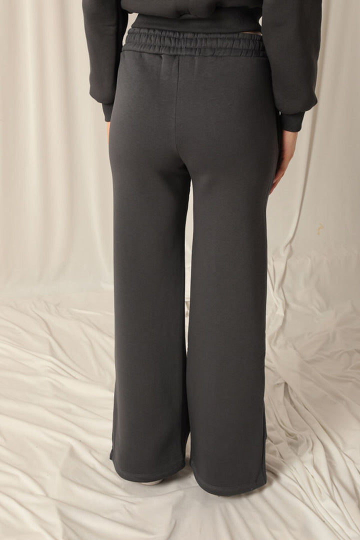 KKT Three-thread Fabric Wide Leg Women's Smoke Tracksuit - North Port