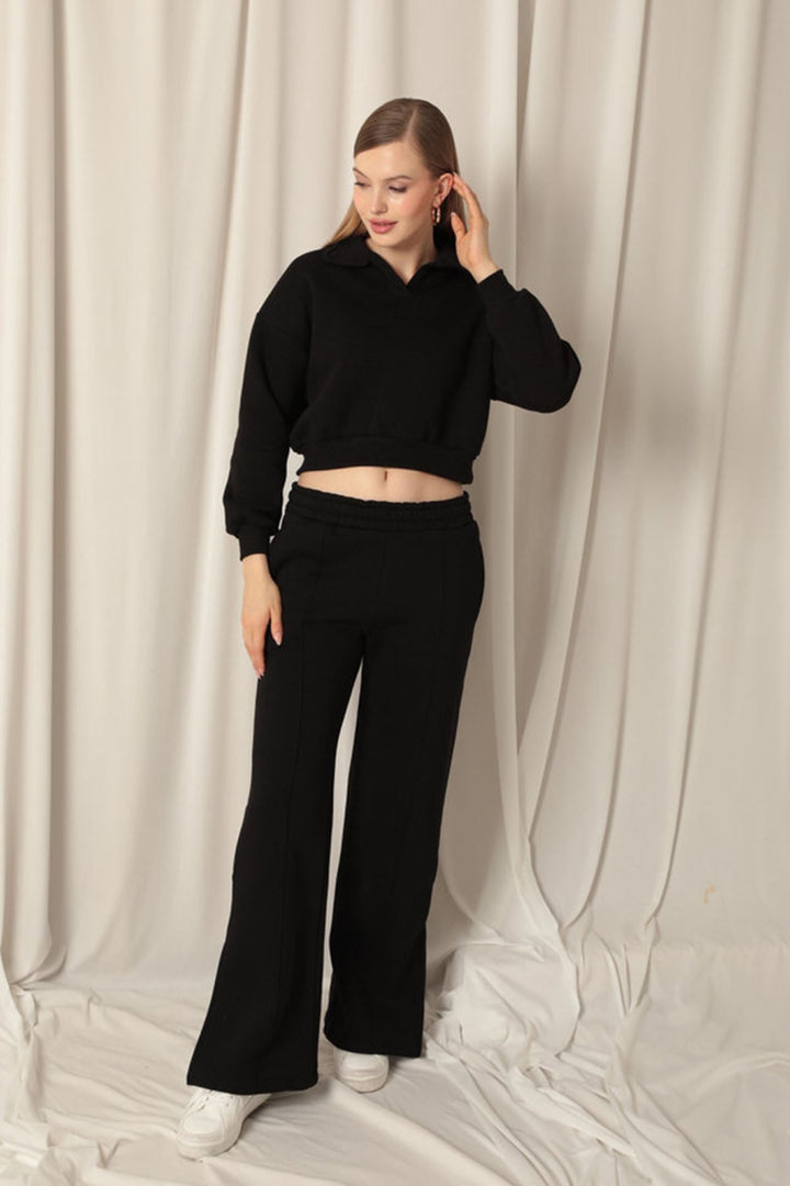 KKT Women's Wide Leg Black Tracksuit - Turin