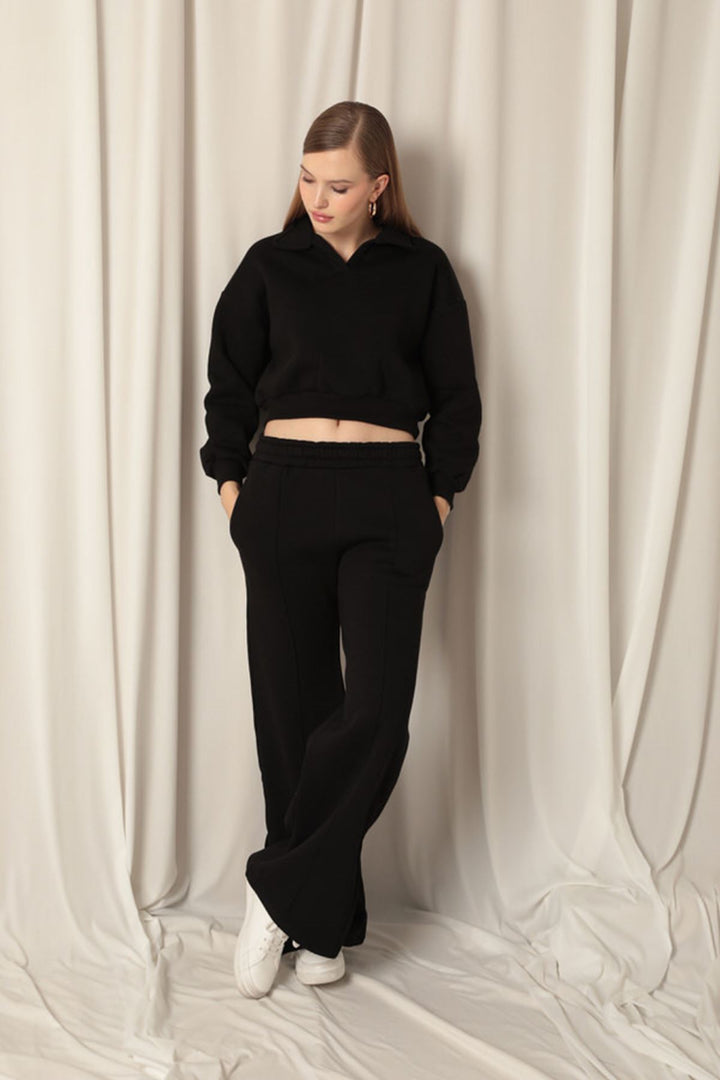 KKT Women's Wide Leg Black Tracksuit - Turin