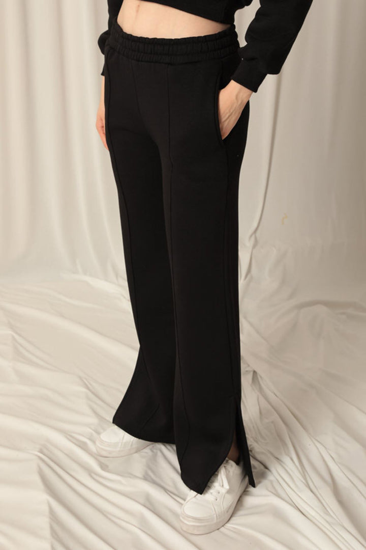 KKT Women's Wide Leg Black Tracksuit - Turin