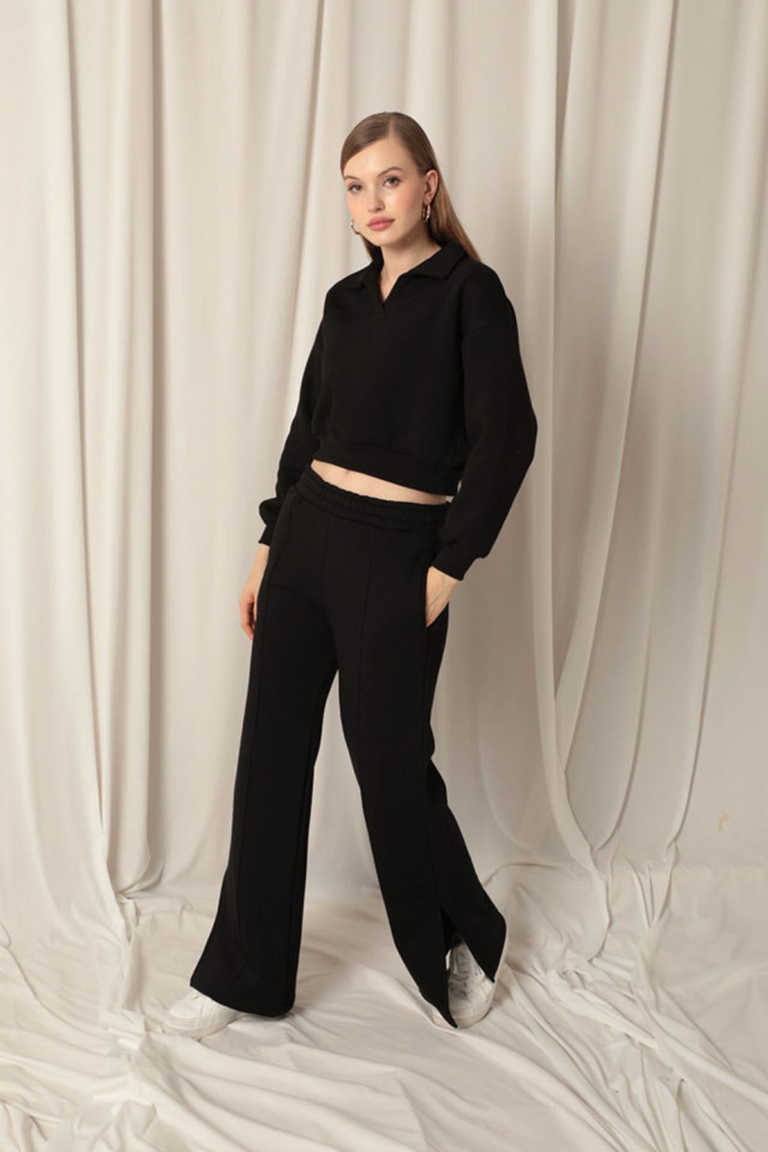 KKT Women's Wide Leg Black Tracksuit - Turin