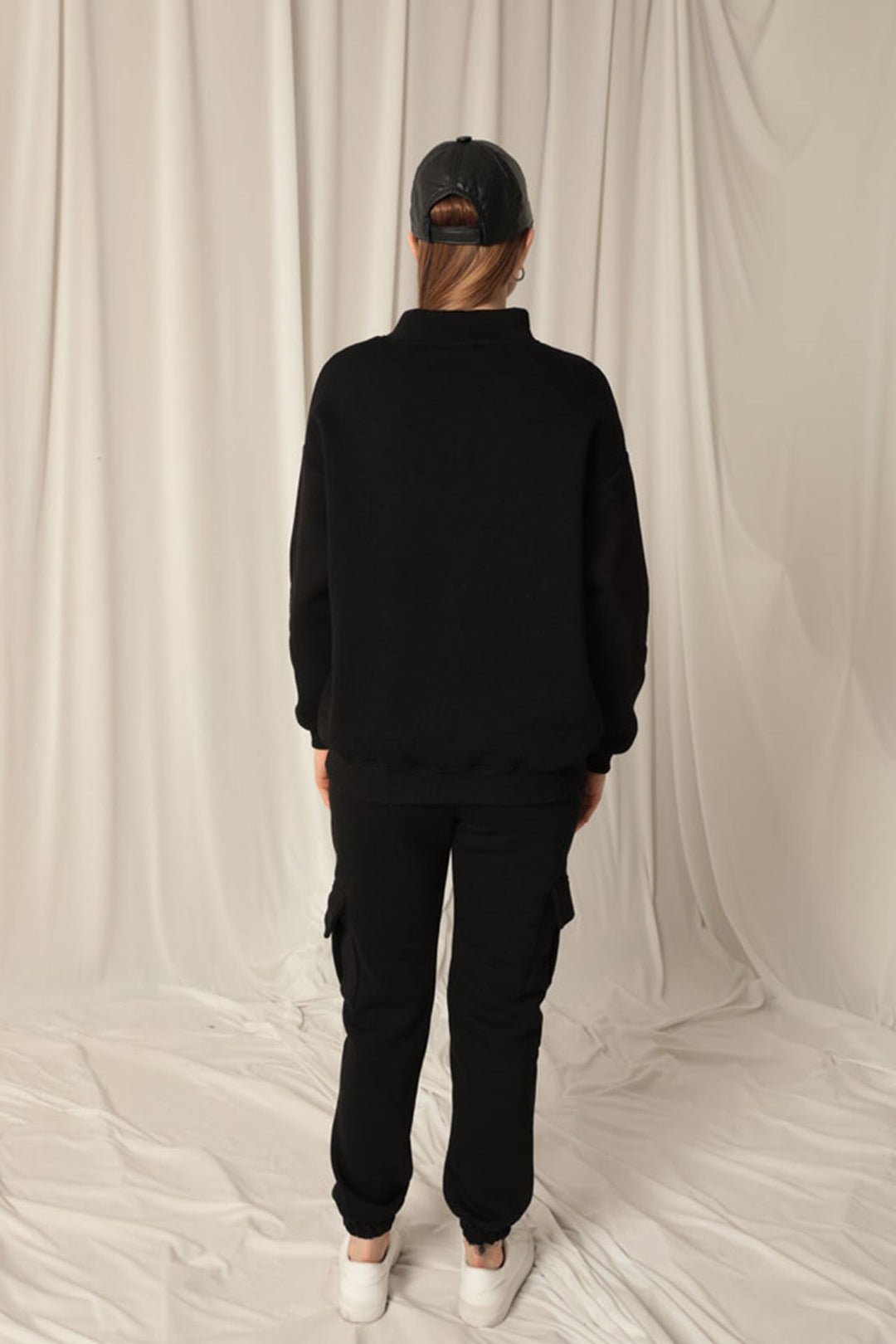 KKT Half Zipper Women's Black Sweater - Pearland