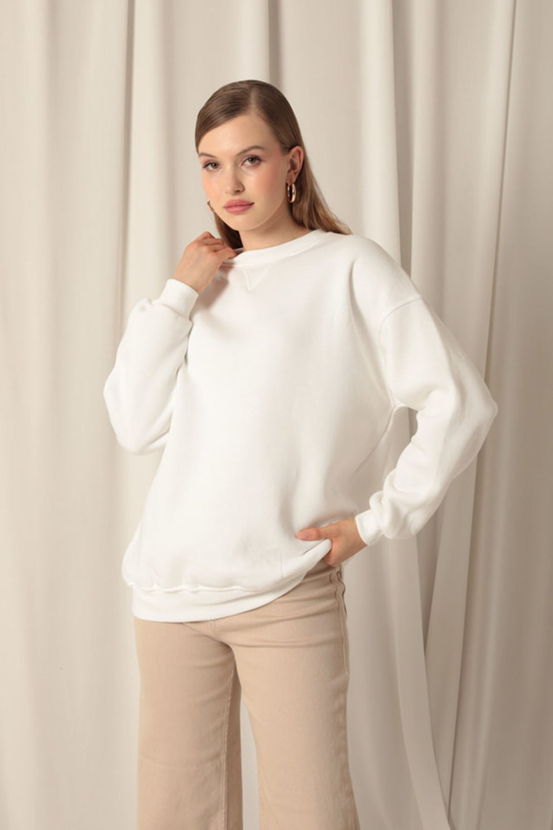 KKT Zero Collar Women's Ecru Sweat - Salzburg