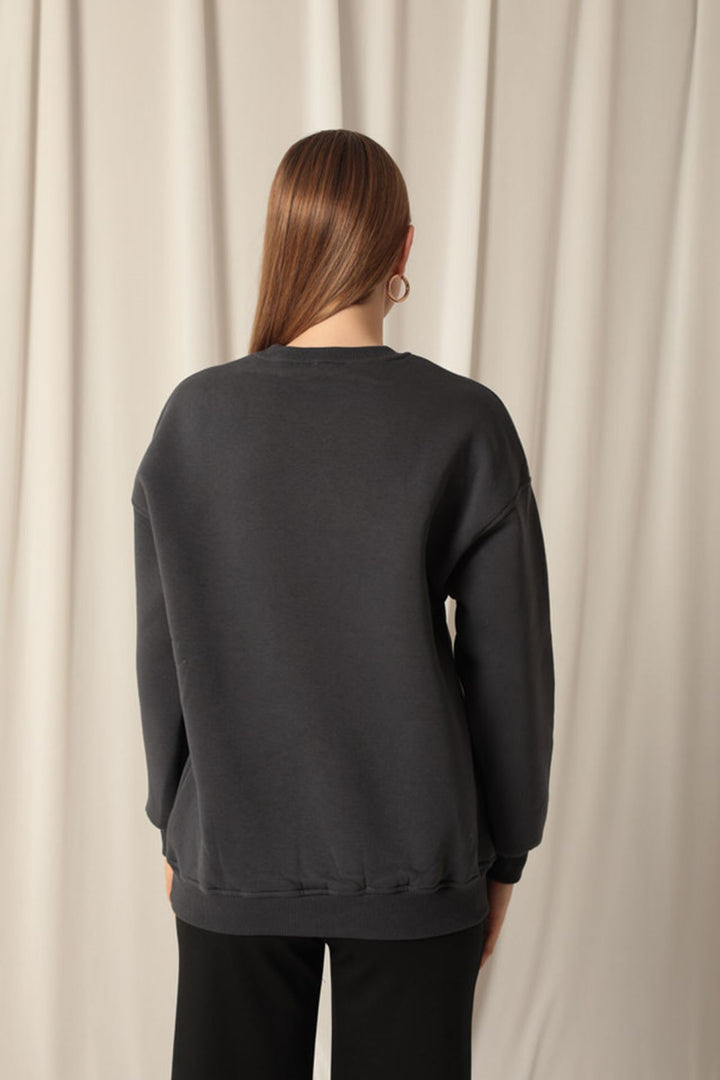 KKT Women's Zero Collar Anthracite Sweat - Snizhne