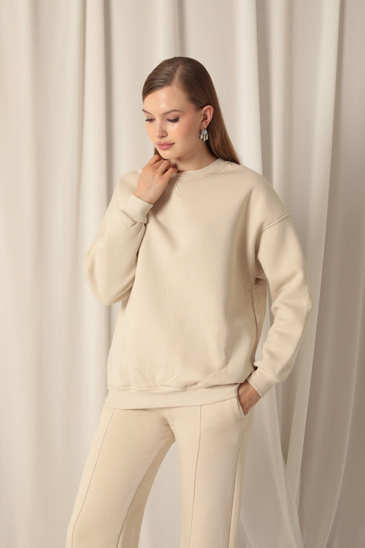KKT Zero Collar Women's Beige Sweater - Rochester