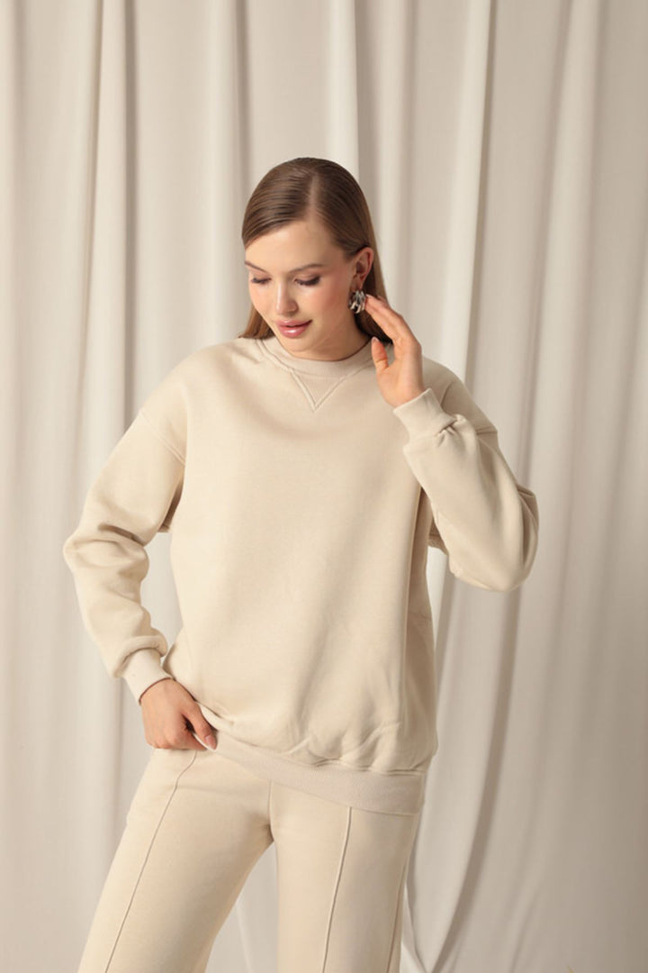 KKT Zero Collar Women's Beige Sweater - Rochester