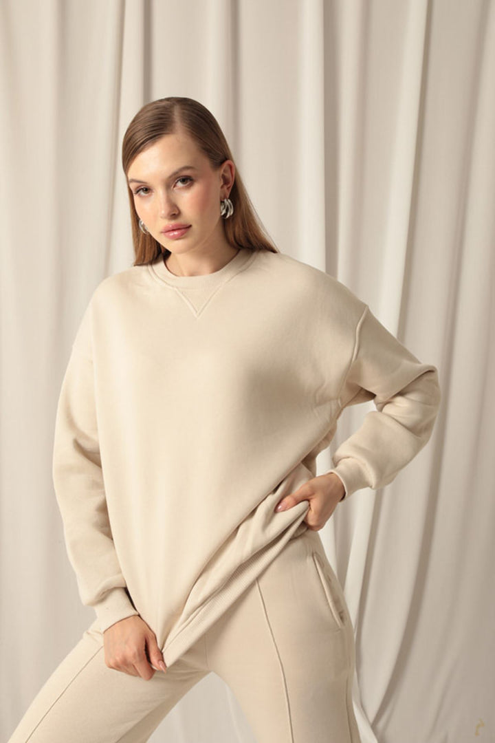 KKT Zero Collar Women's Beige Sweater - Rochester