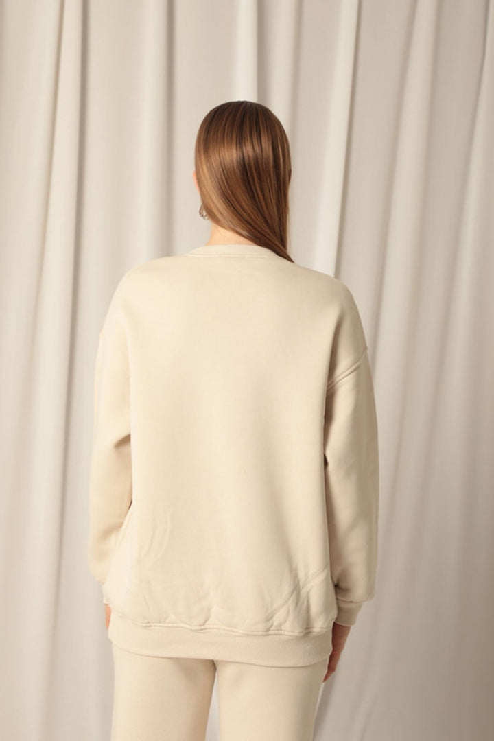 KKT Zero Collar Women's Beige Sweater - Rochester