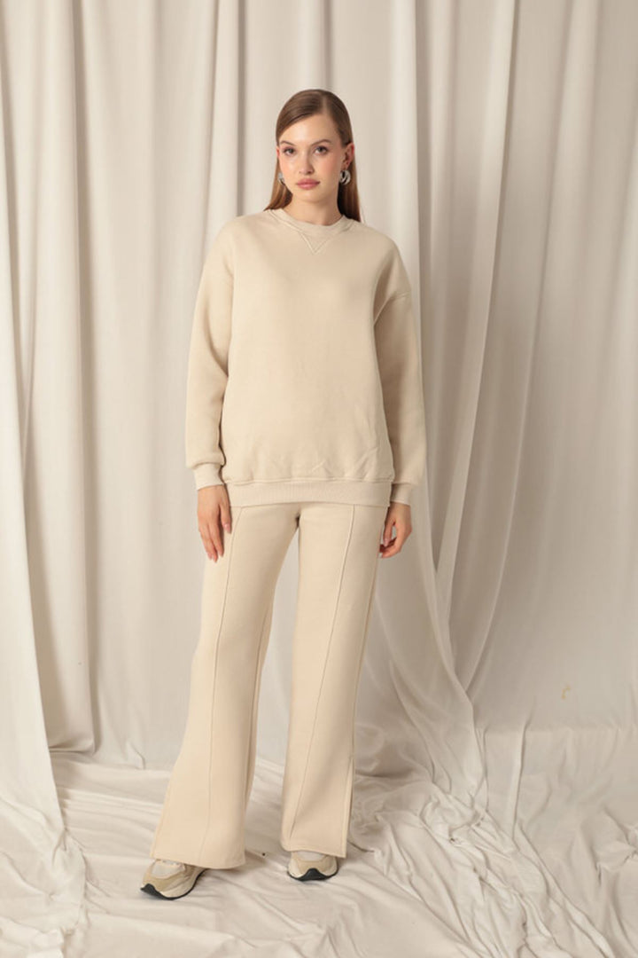 KKT Zero Collar Women's Beige Sweater - Rochester