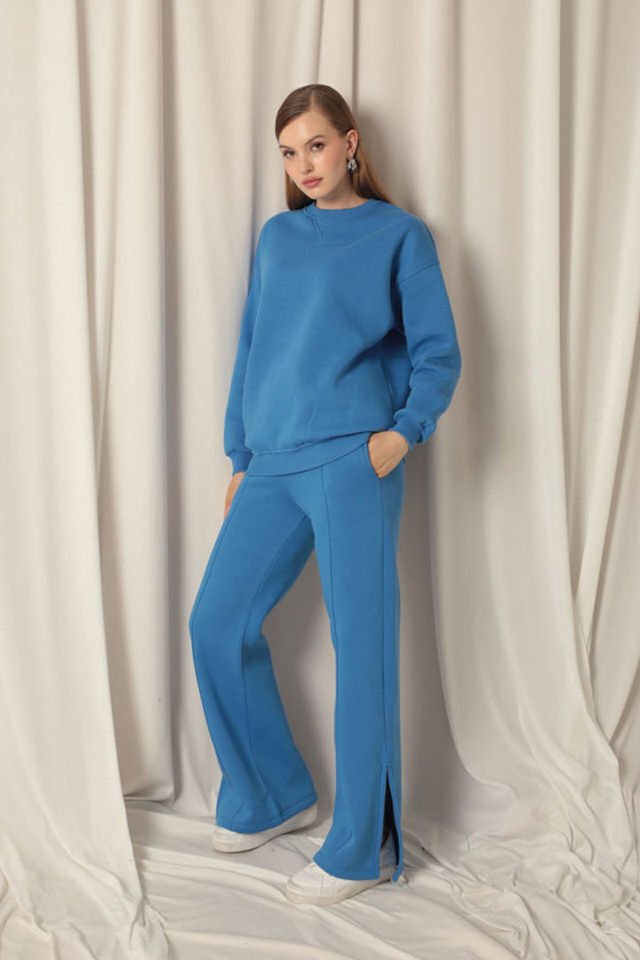 KKT Zero Collar Women's Turquoise Sweat - Slonim