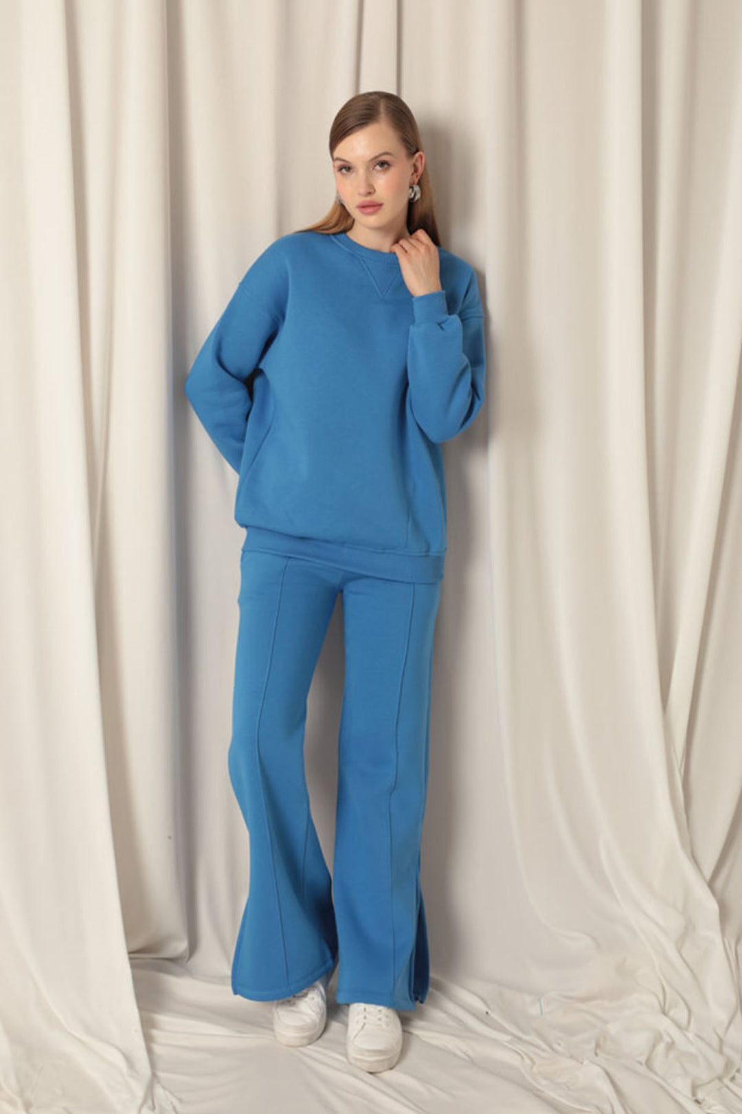 KKT Zero Collar Women's Turquoise Sweat - Slonim