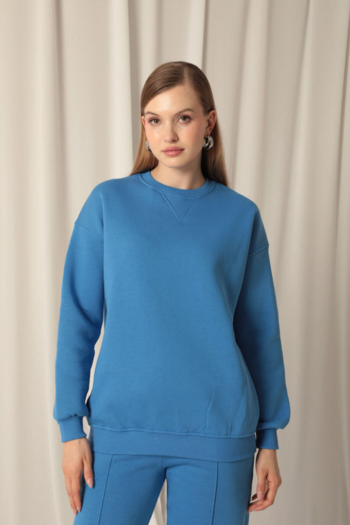 KKT Zero Collar Women's Turquoise Sweat - Slonim