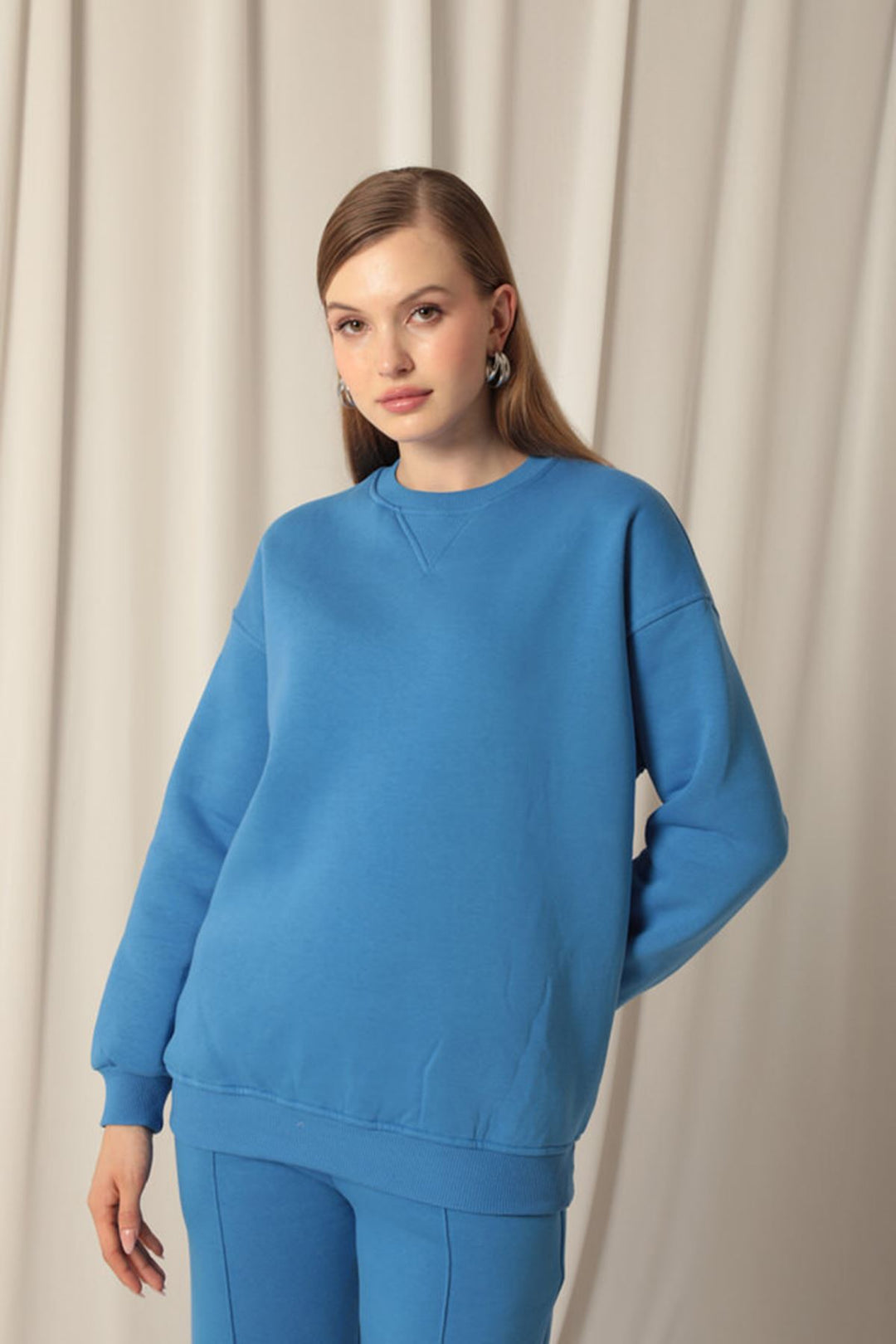 KKT Zero Collar Women's Turquoise Sweat - Slonim