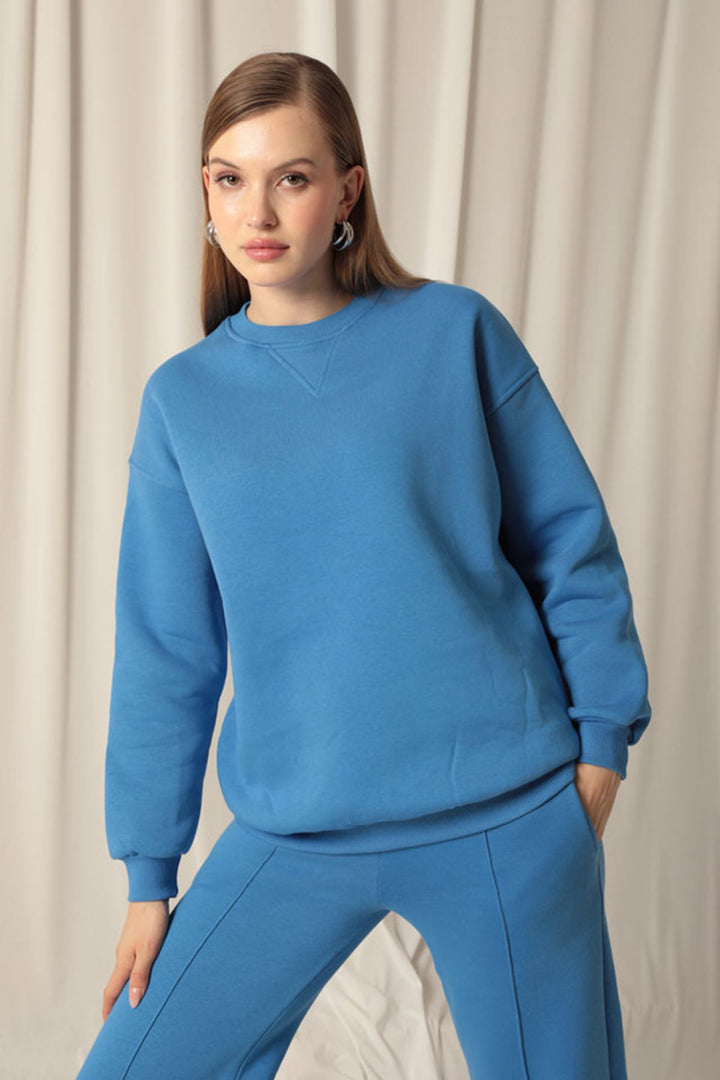KKT Zero Collar Women's Turquoise Sweat - Slonim