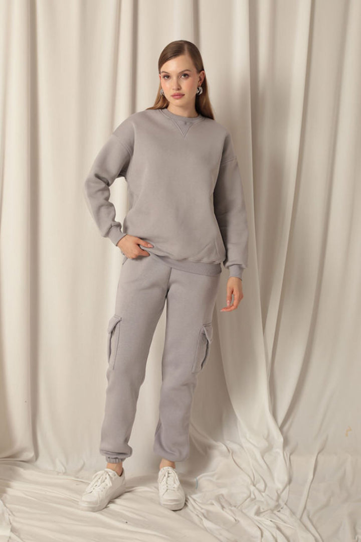 KKT Women's Zero Collar Dark Grey Sweater - Siegburg