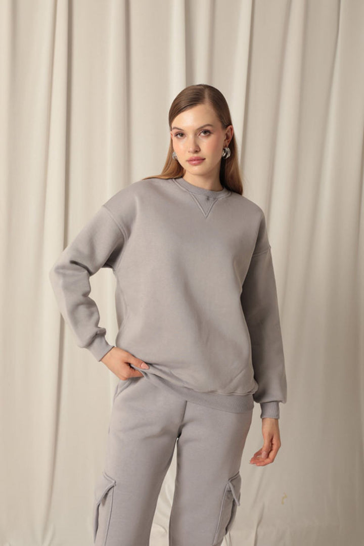 KKT Women's Zero Collar Dark Grey Sweater - Siegburg