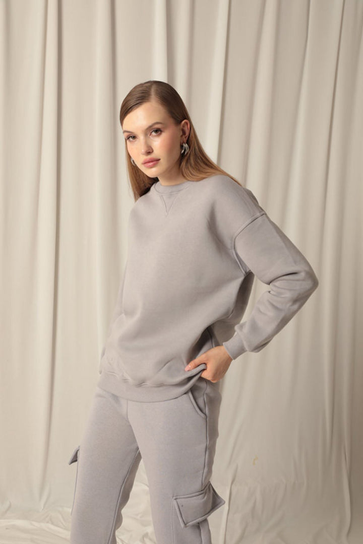 KKT Women's Zero Collar Dark Grey Sweater - Siegburg