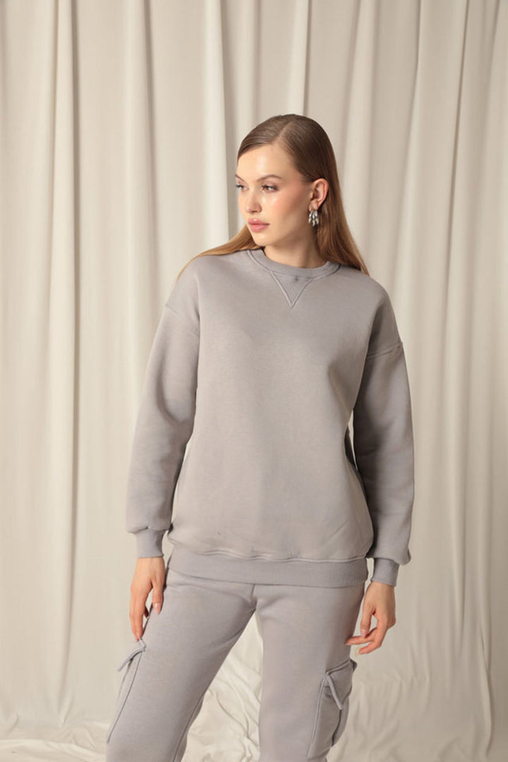 KKT Women's Zero Collar Dark Grey Sweater - Siegburg
