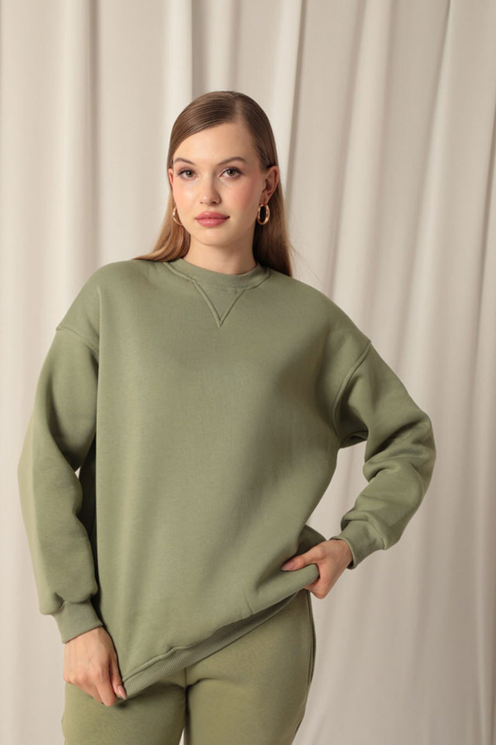 KKT Zero Collar Women's Khaki Sweater - Podujevë