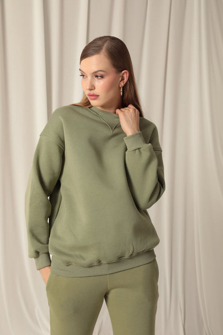 KKT Zero Collar Women's Khaki Sweater - Podujevë