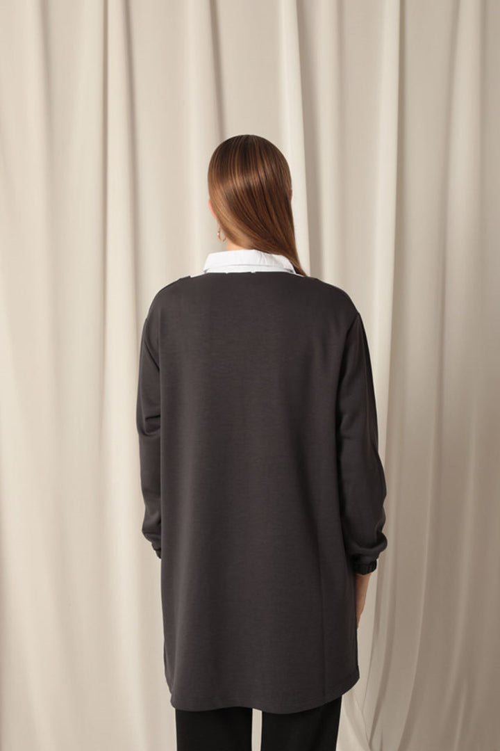 KKT Modal Fabric Shirt Women's Anthracite Sweat - Ploieşti