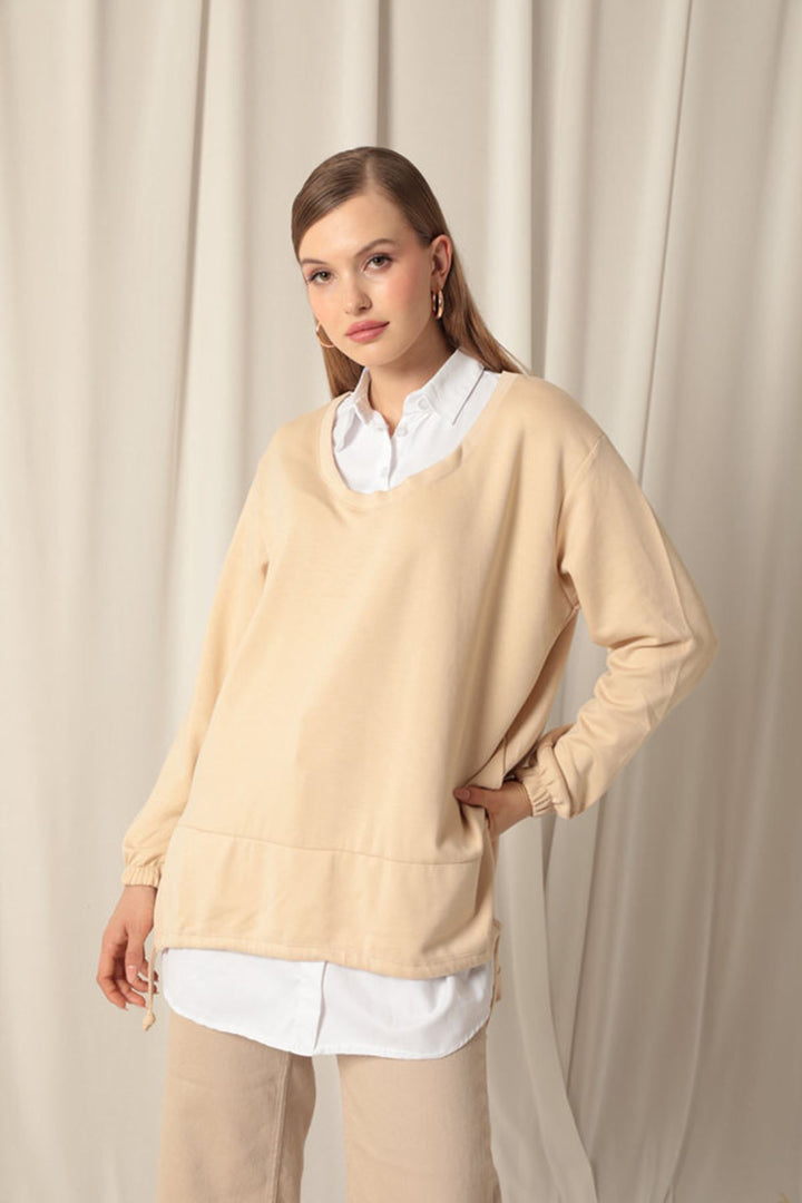 KKT Modal Fabric Shirt Women's Beige Sweat - Islip