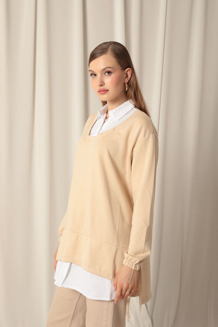 KKT Modal Fabric Shirt Women's Beige Sweat - Islip