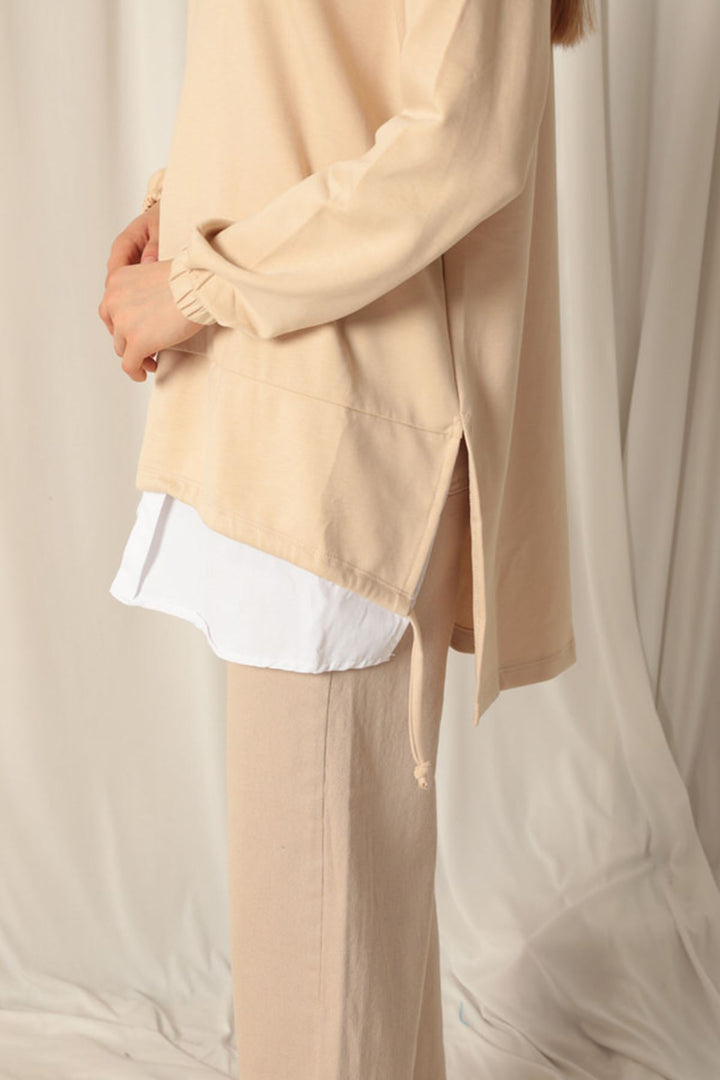 KKT Modal Fabric Shirt Women's Beige Sweat - Islip