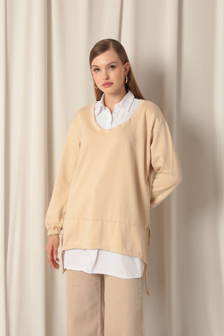 KKT Modal Fabric Shirt Women's Beige Sweat - Islip