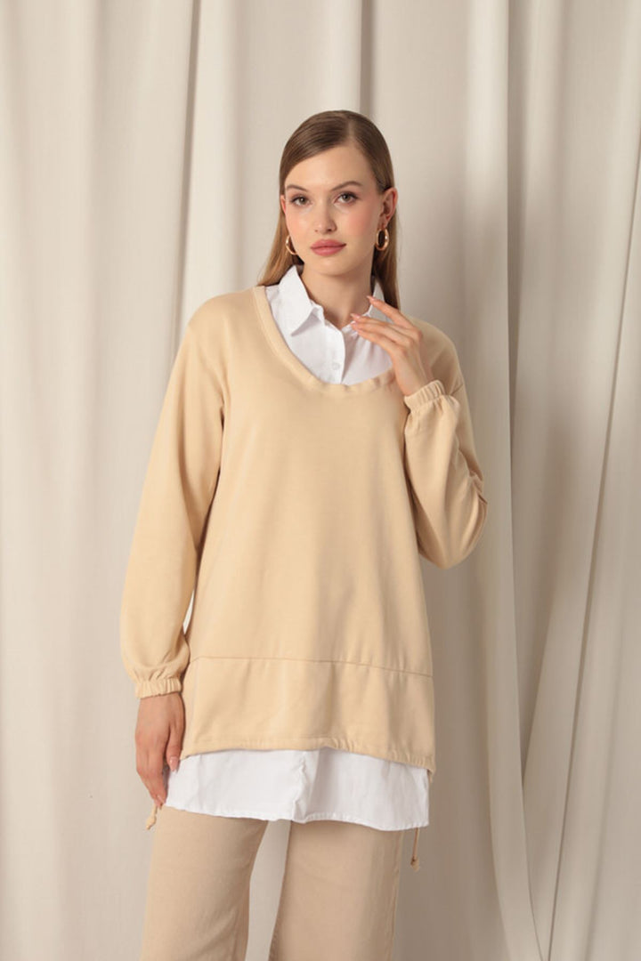 KKT Modal Fabric Shirt Women's Beige Sweat - Islip