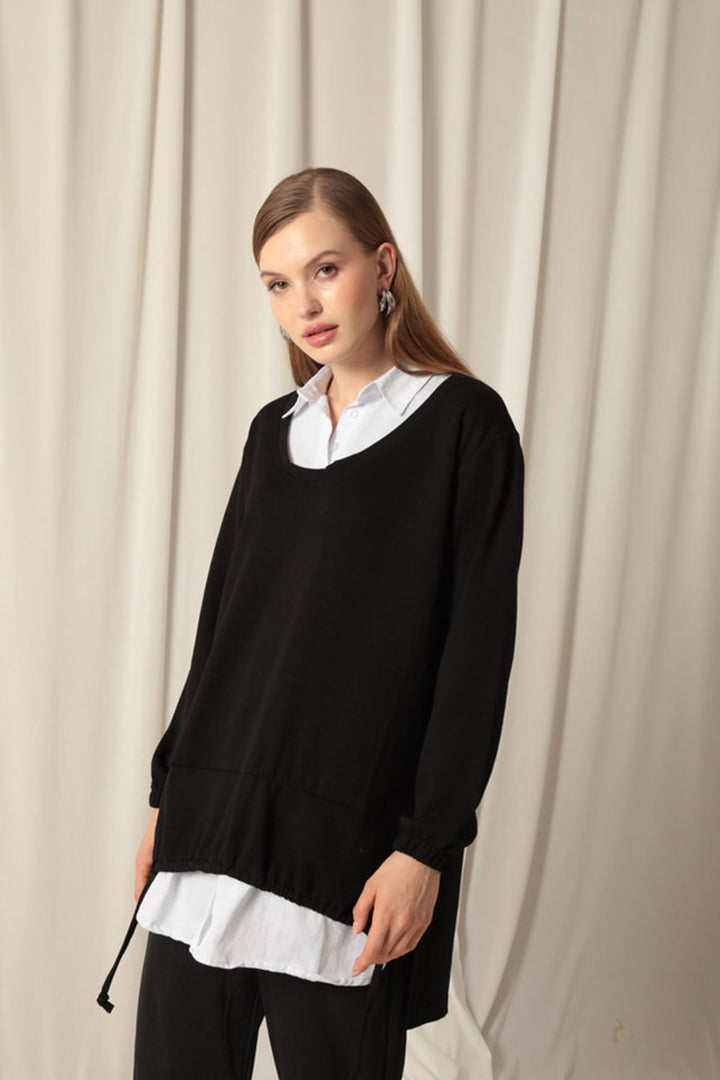 KKT Modal Fabric Shirt Women's Black Sweat - Northcote