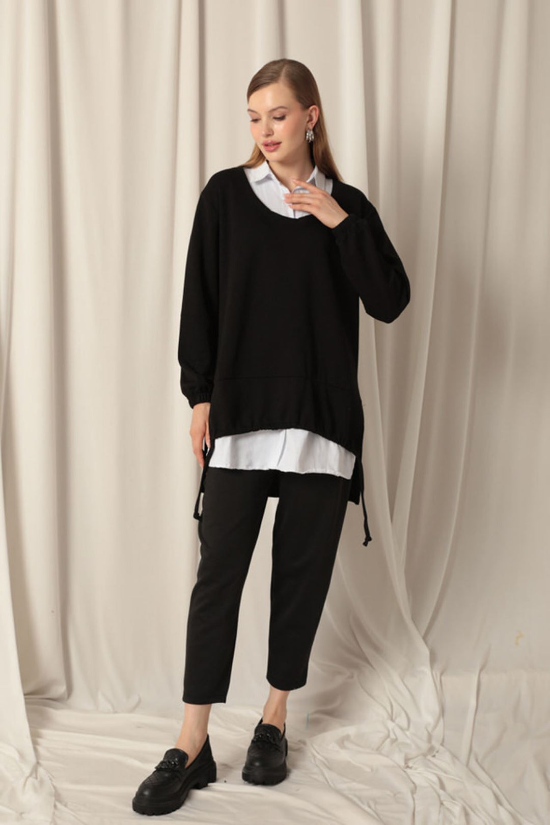 KKT Modal Fabric Shirt Women's Black Sweat - Northcote