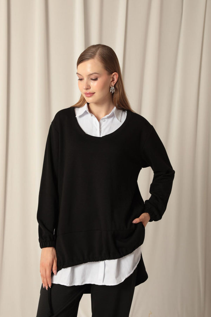 KKT Modal Fabric Shirt Women's Black Sweat - Northcote
