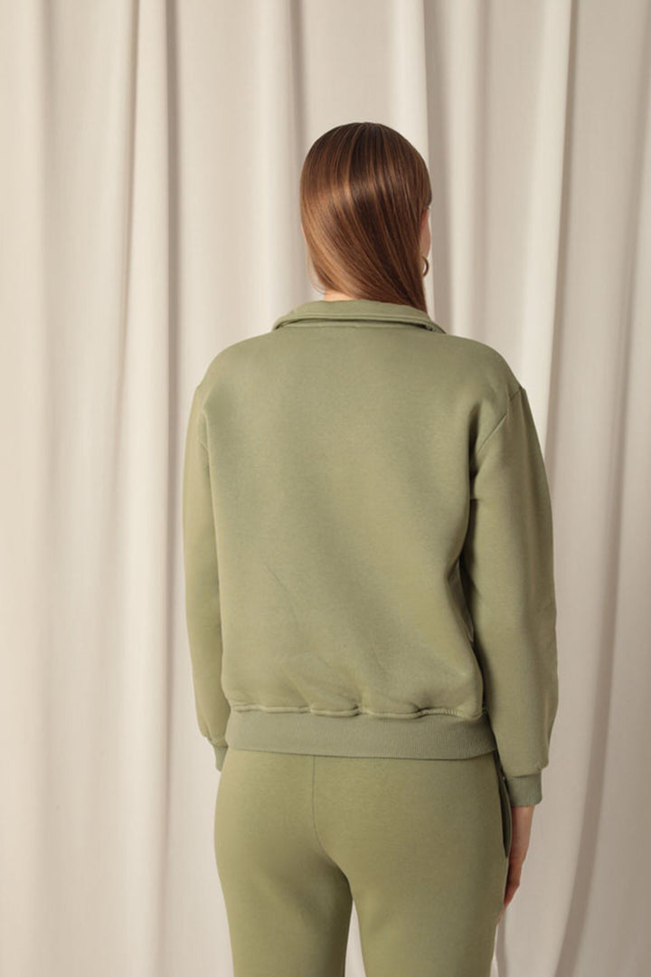 KKT Three Yarn Women's Baby Collar Khaki Sweater - Frankston