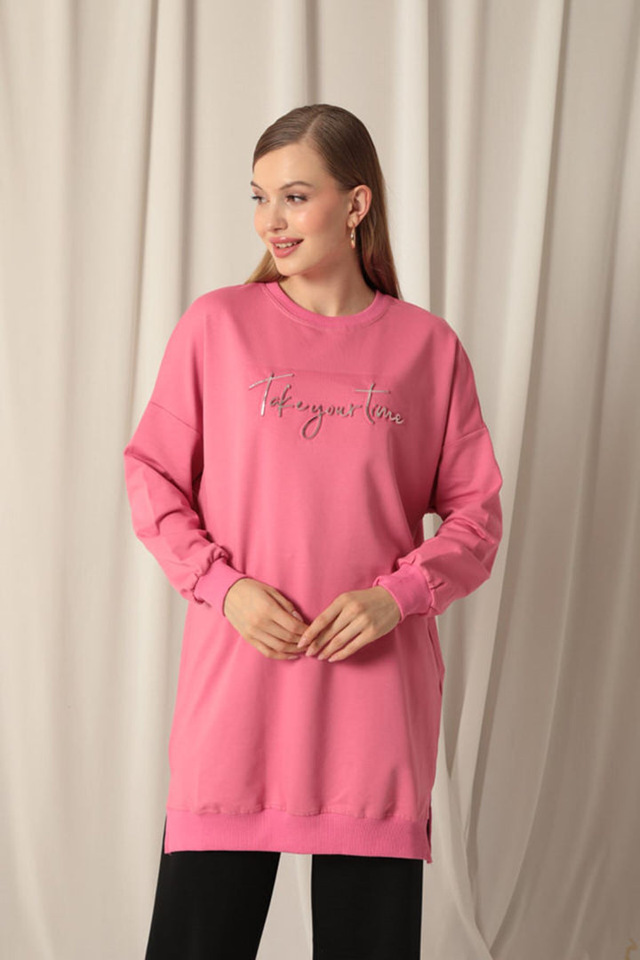 KKT Double Yarn Fabric Printed Women's Pink Sweat - Córdoba