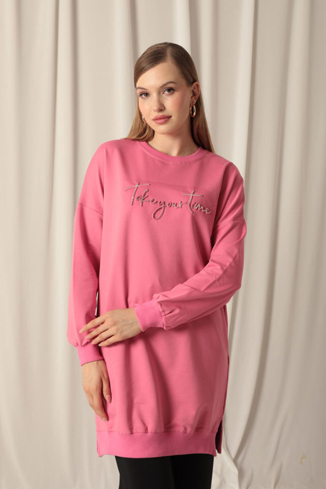 KKT Double Yarn Fabric Printed Women's Pink Sweat - Córdoba