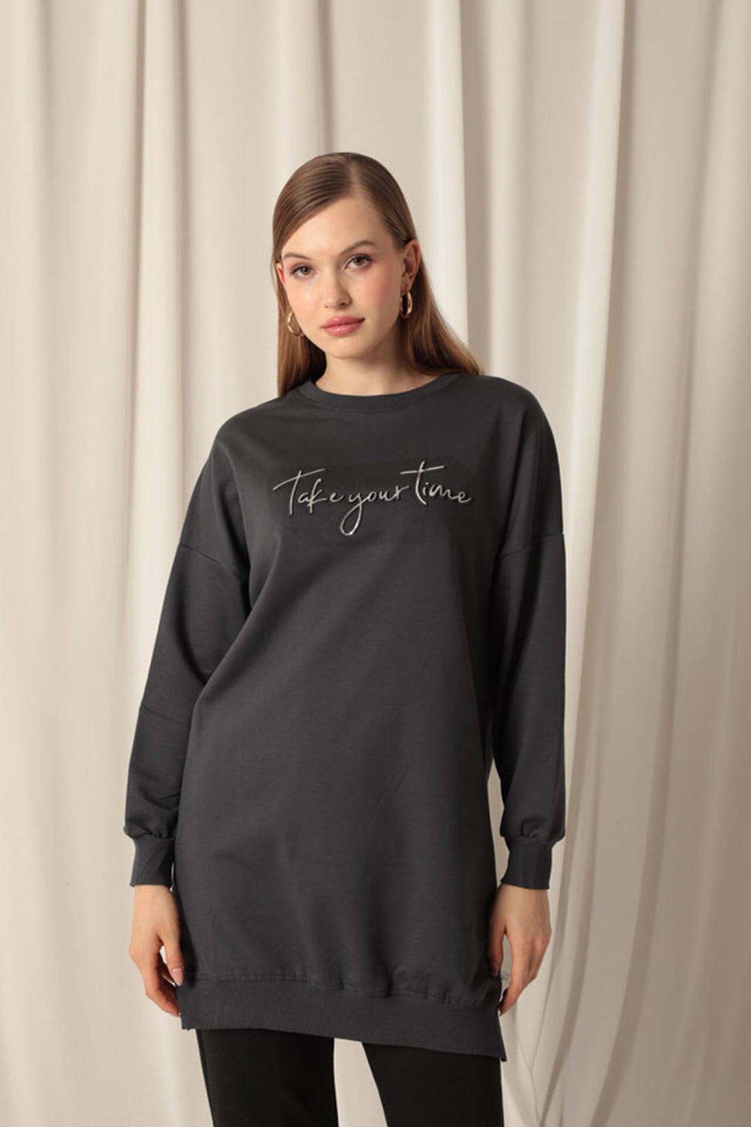 KKT Two Yarn Fabric Women's Anthracite Sweat - Huejutla de Reyes