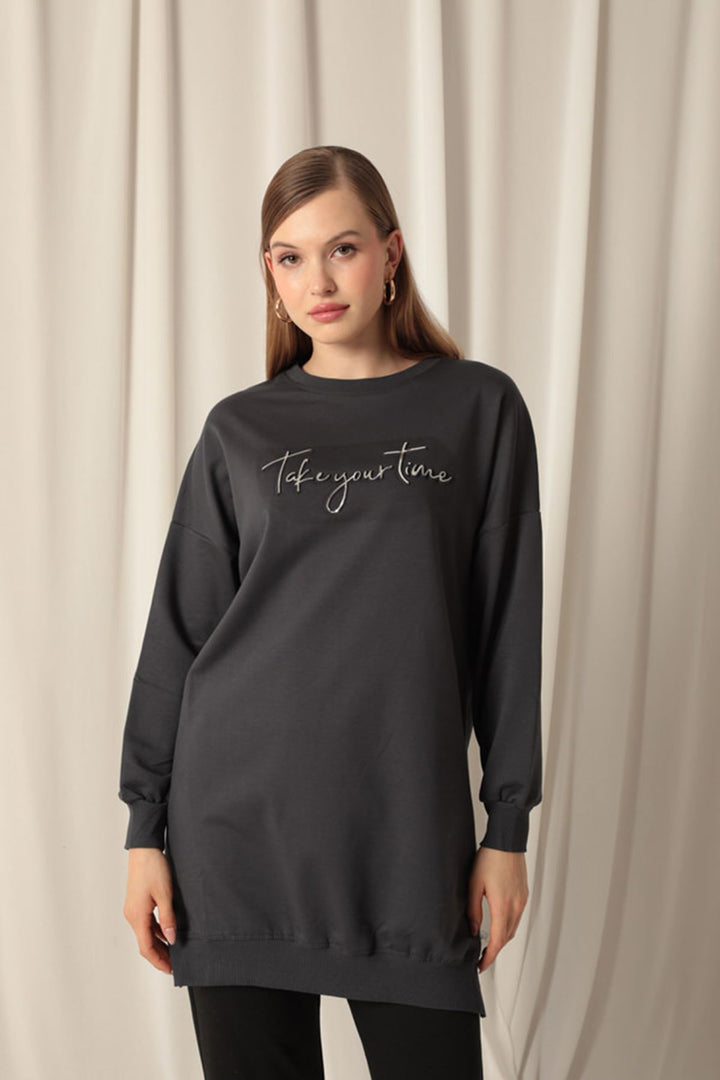 KKT Two Yarn Fabric Women's Anthracite Sweat - Huejutla de Reyes