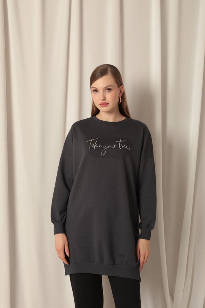 KKT Two Yarn Fabric Women's Anthracite Sweat - Huejutla de Reyes