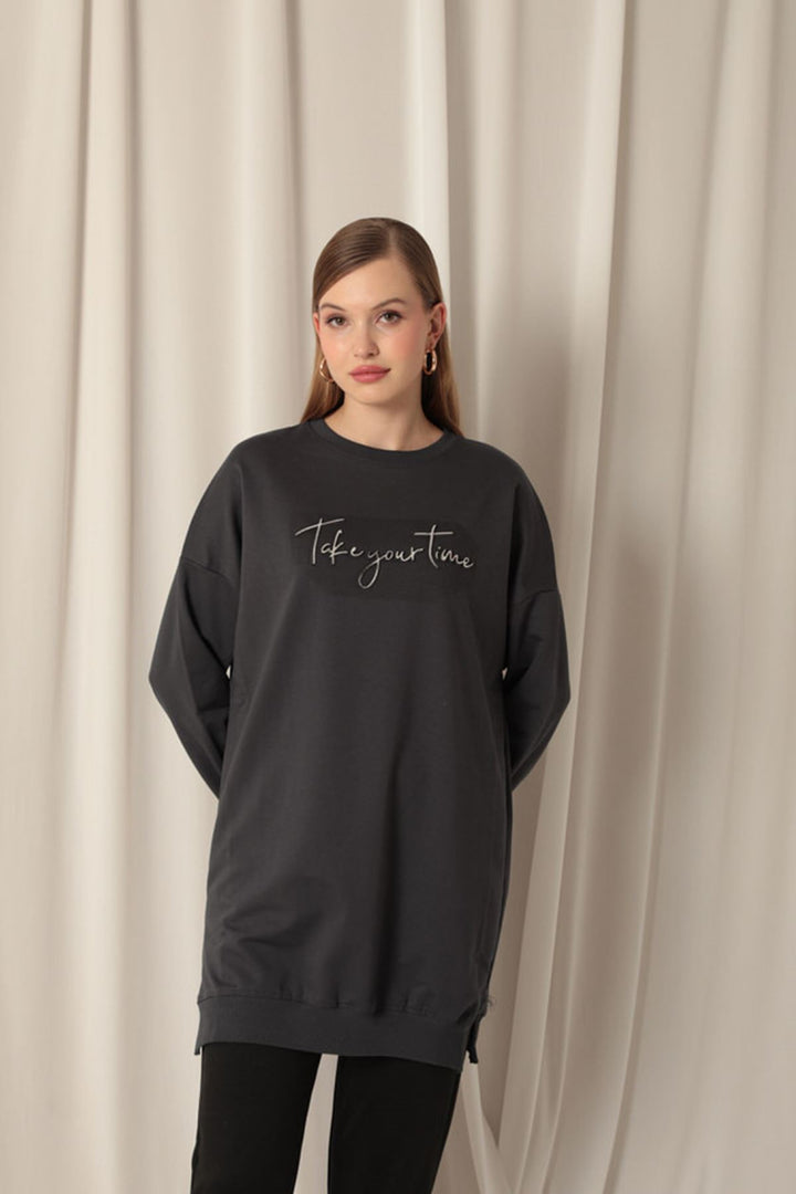 KKT Two Yarn Fabric Women's Anthracite Sweat - Huejutla de Reyes