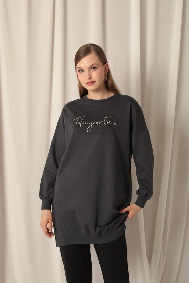 KKT Two Yarn Fabric Women's Anthracite Sweat - Huejutla de Reyes