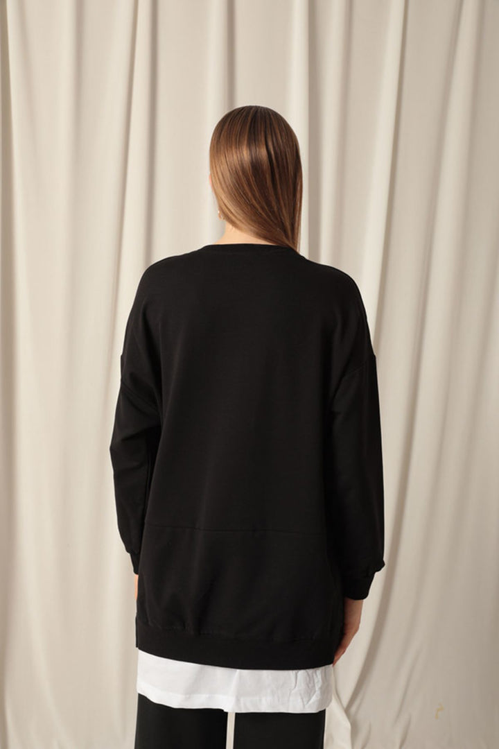 KKT Two Thread Fabric Beautiful Embroidered Black Sweat - San Benedetto del Tronto