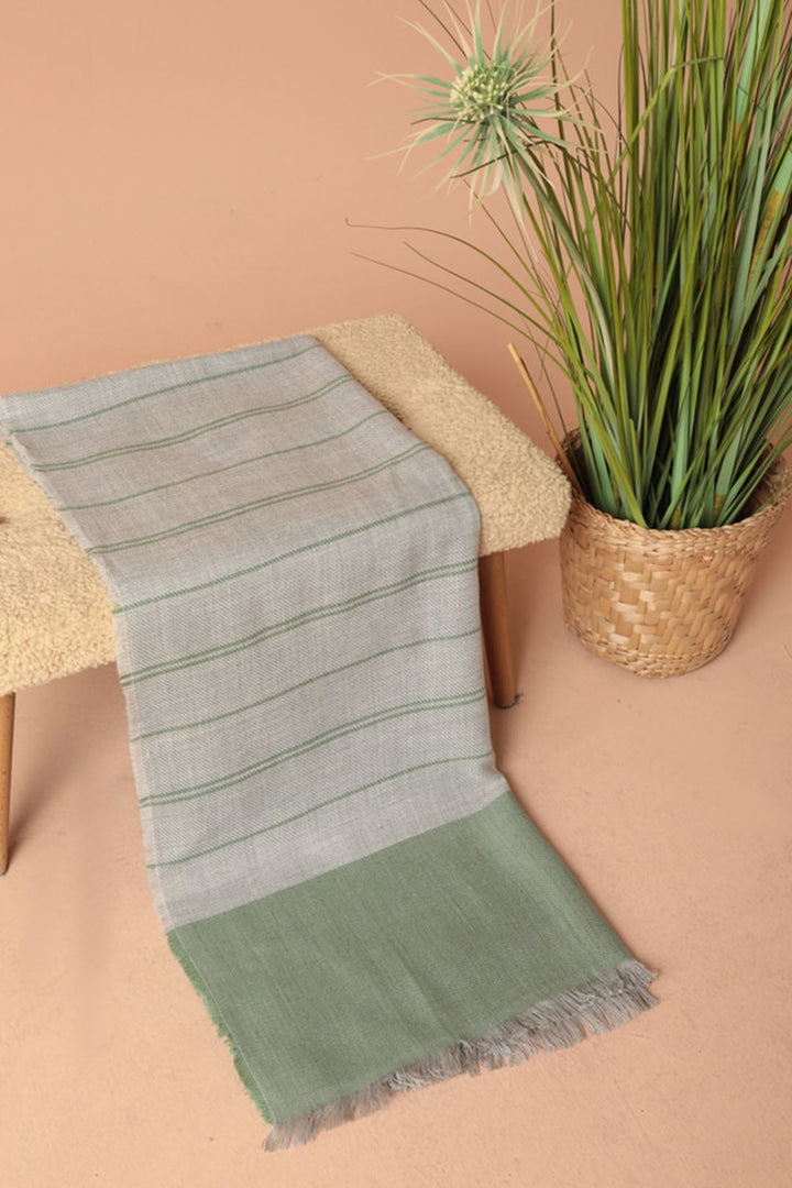 KKT Striped Women's Mint Shawl - Orange