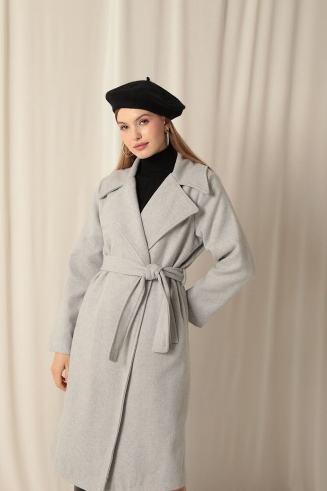 KKT Cashmere Fabric Lined Women's Grey Coat - Tynemouth