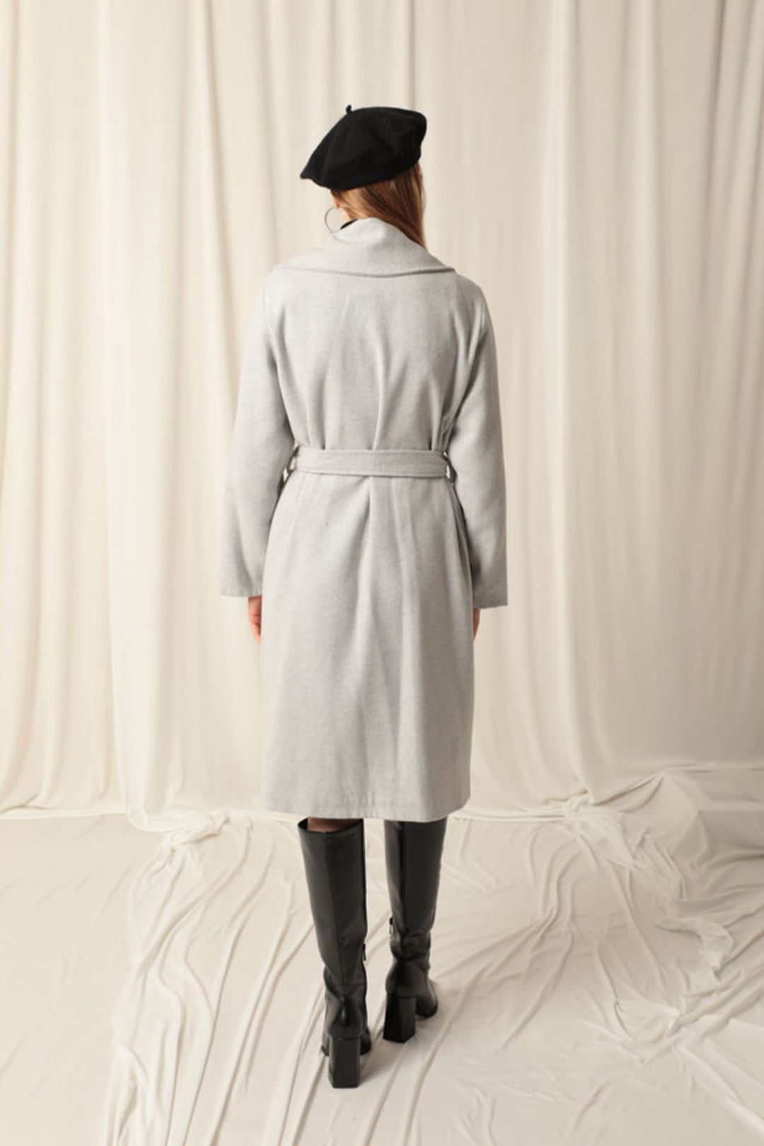 KKT Cashmere Fabric Lined Women's Grey Coat - Tynemouth