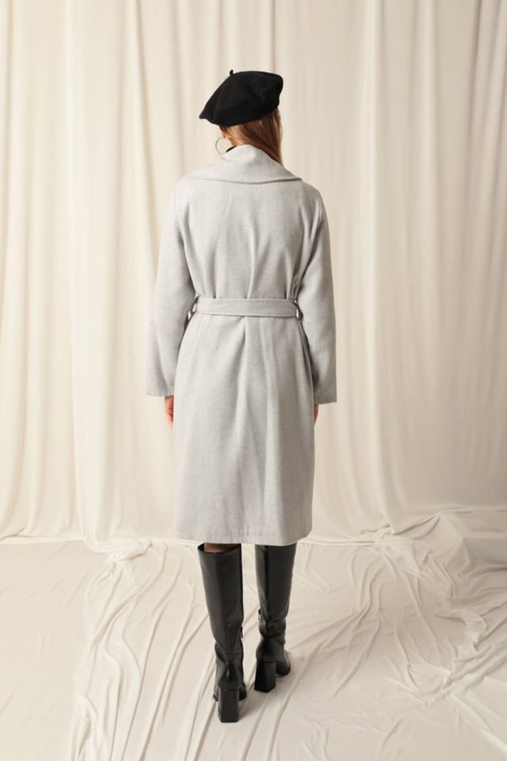 KKT Cashmere Fabric Lined Women's Grey Coat - Tynemouth