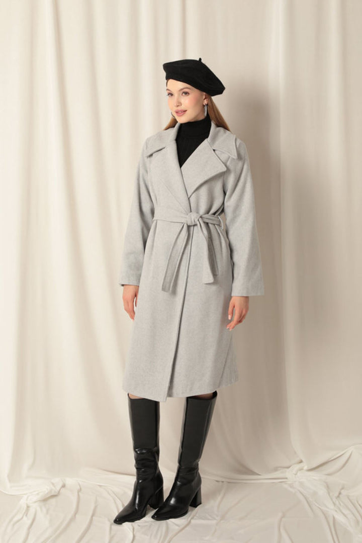 KKT Cashmere Fabric Lined Women's Grey Coat - Tynemouth