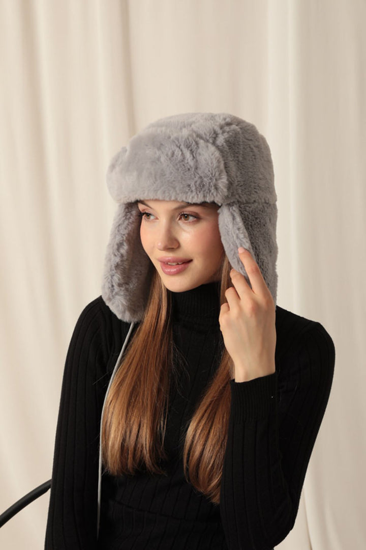 KKT Furry Women's Grey Pilot Hat - Erlangen
