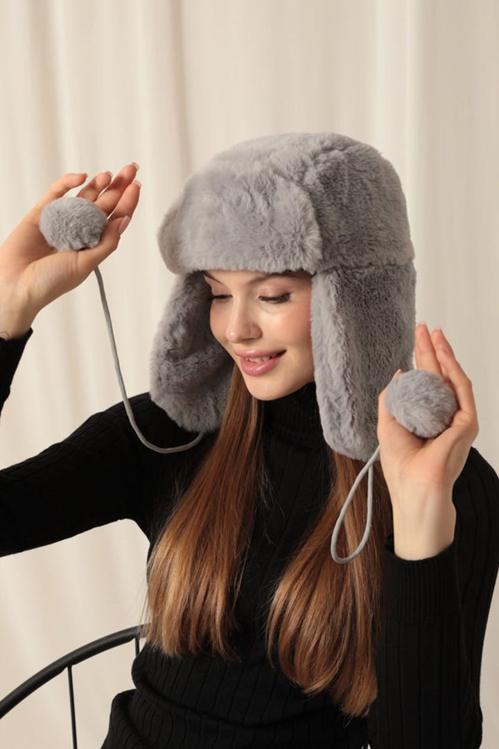 KKT Furry Women's Grey Pilot Hat - Erlangen