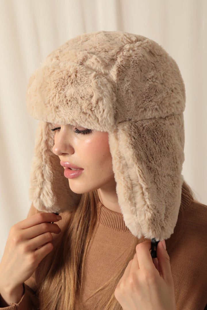 KKT Plush Women's Pilot Beige Hat - Hengelo